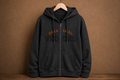Original Veddel Zip-Hoodie in Schwarz mit Reißverschluss