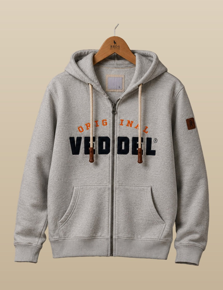 Original Veddel Zip-Hoodie, Grau