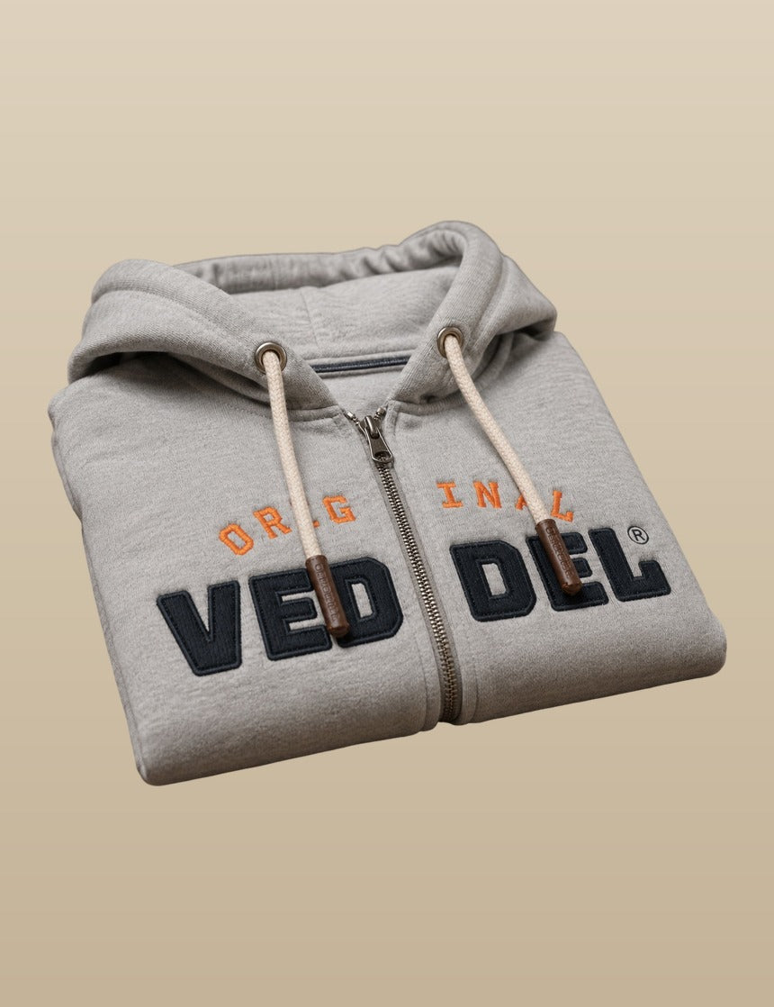 Original Veddel Zip-Hoodie, Grau